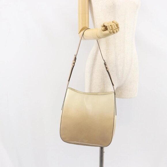 Prada Handbags - PRADA Shoulder Bag Patent leather Beige Auth ti3531